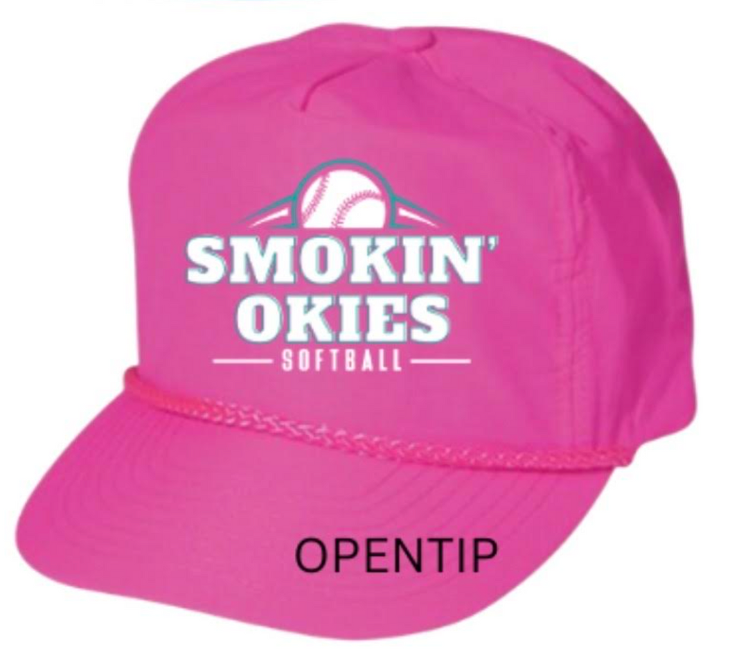 OT PNK ROPE BALL SMOKIN OKIES CUSTOM HAT