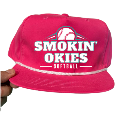OG PINK ROPE BALL SMOKIN OKIES CUSTOM HAT