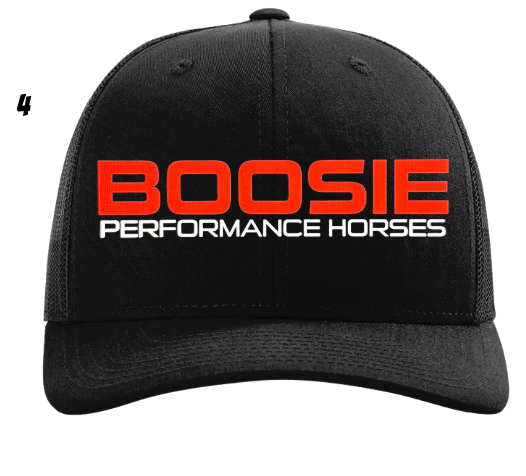 RICH112 BLK RD/WHT BOOSIE CUSTOM HAT
