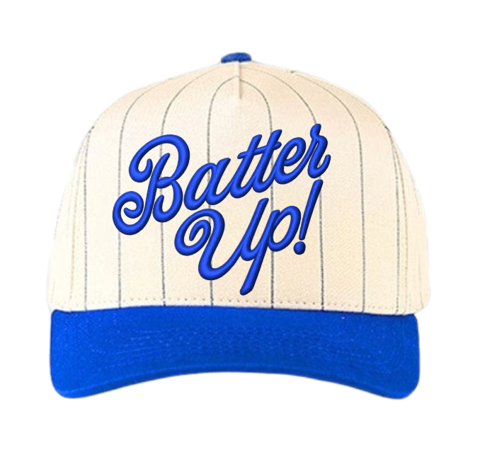 ROYAL PINSTRIPE BATTER UP CUSTOM HAT