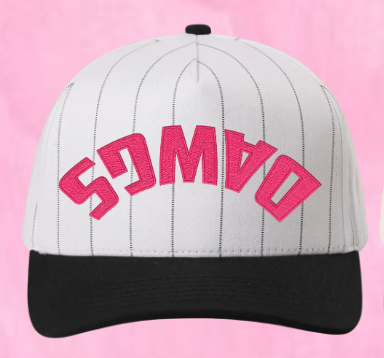 WHT/BLK PIN STRIPE SD UD DAWGS CUSTOM