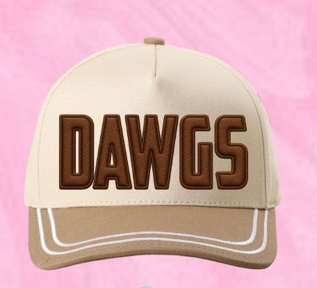 TAN STRIPE BILL SD DAWGS CUSTOM