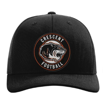 RICH112 BLK CIRCLE FOOTBALL PATCH CUSTOM
