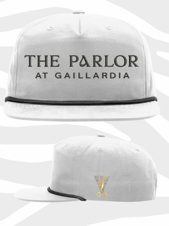 PARLOR RICH256 WHITE/BLKR CUSTOM HAT