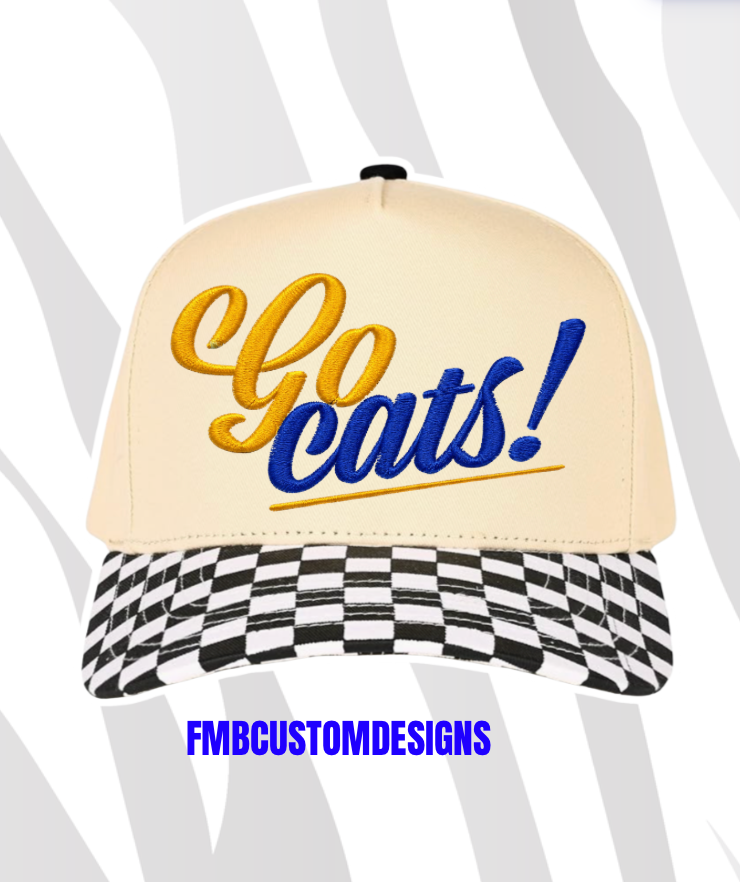 GO CATS | CHECKERED