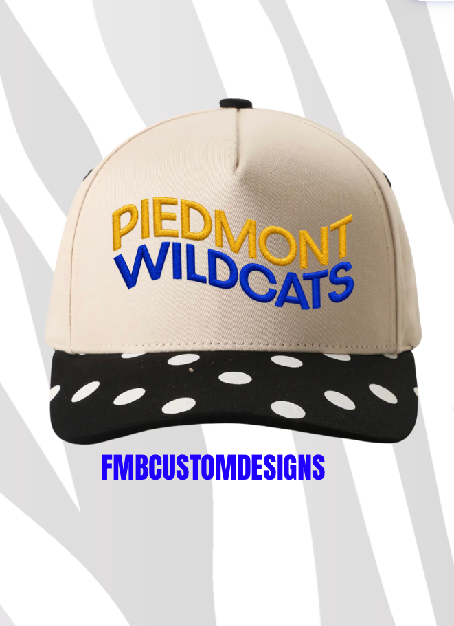 PIEDMONT WILDCATS CURVE | BLK POLKA DOT