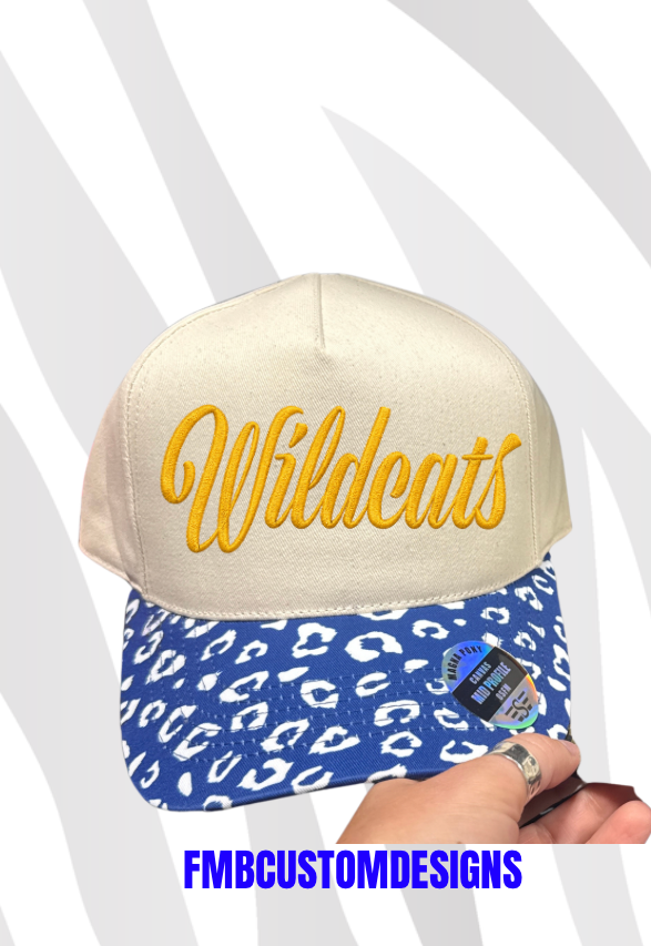 WILDCATS CURSIVE | BLUE CHEETAH