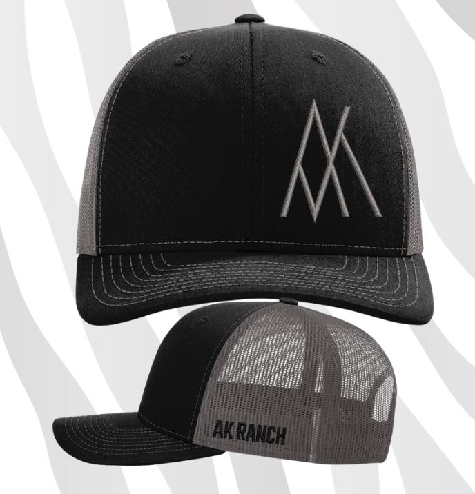 AK RICH112 BLK/CHAR CUSTOM HAT