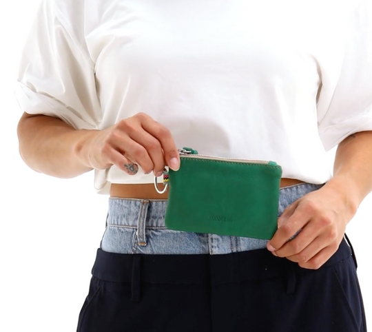 Consuela Teal Pouch