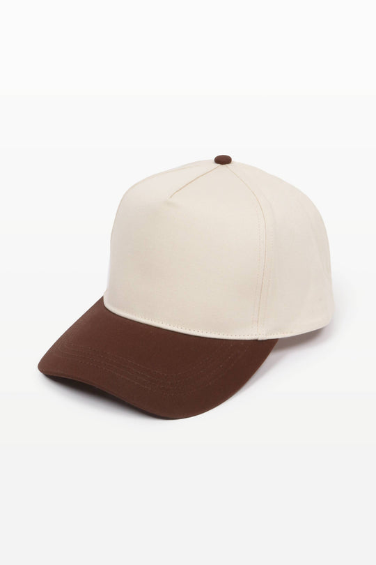 5 Panel Cotton Two-Tone Caps: Brown