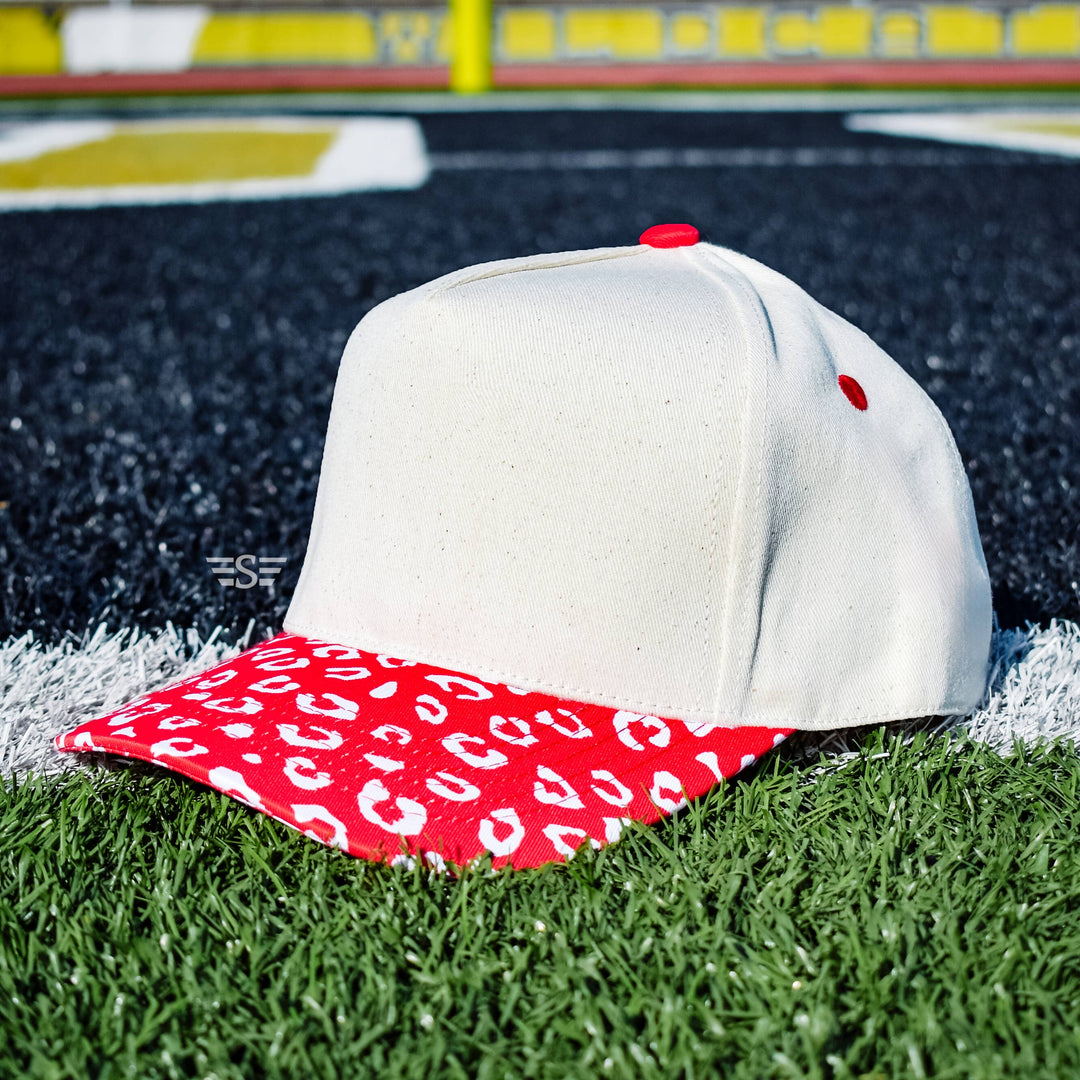 Canvas Front Leopard Bill Magna Pony® Cap: Purple