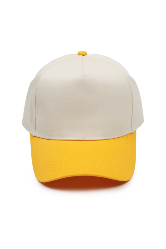 5 Panel Cotton Two-Tone Caps: Brown