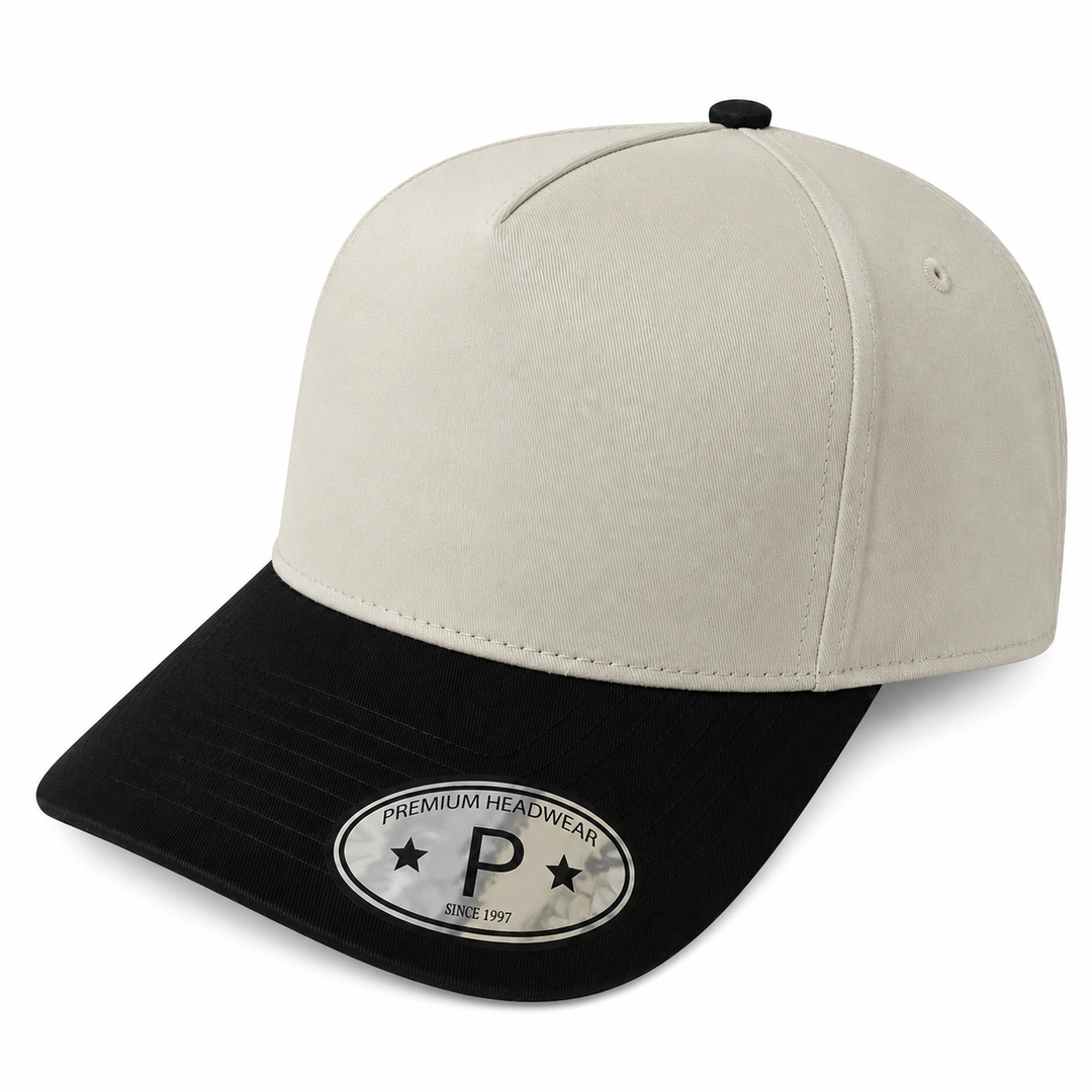 TCTAN-DZ-5 PANEL 2TONE SNAP BACK HATS DOZEN   (BEST SELLER): TAN/JADE