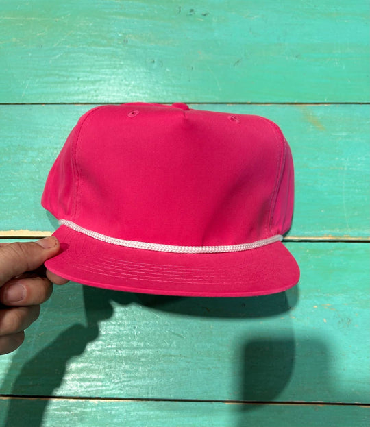 Vibes Retro Rope Hat- Hot Pink | Hat Bar | Blank Caps