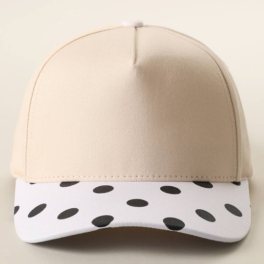 BIG POLKA DOT Brim Two-Tone Trucker Hat: BRN / One Size