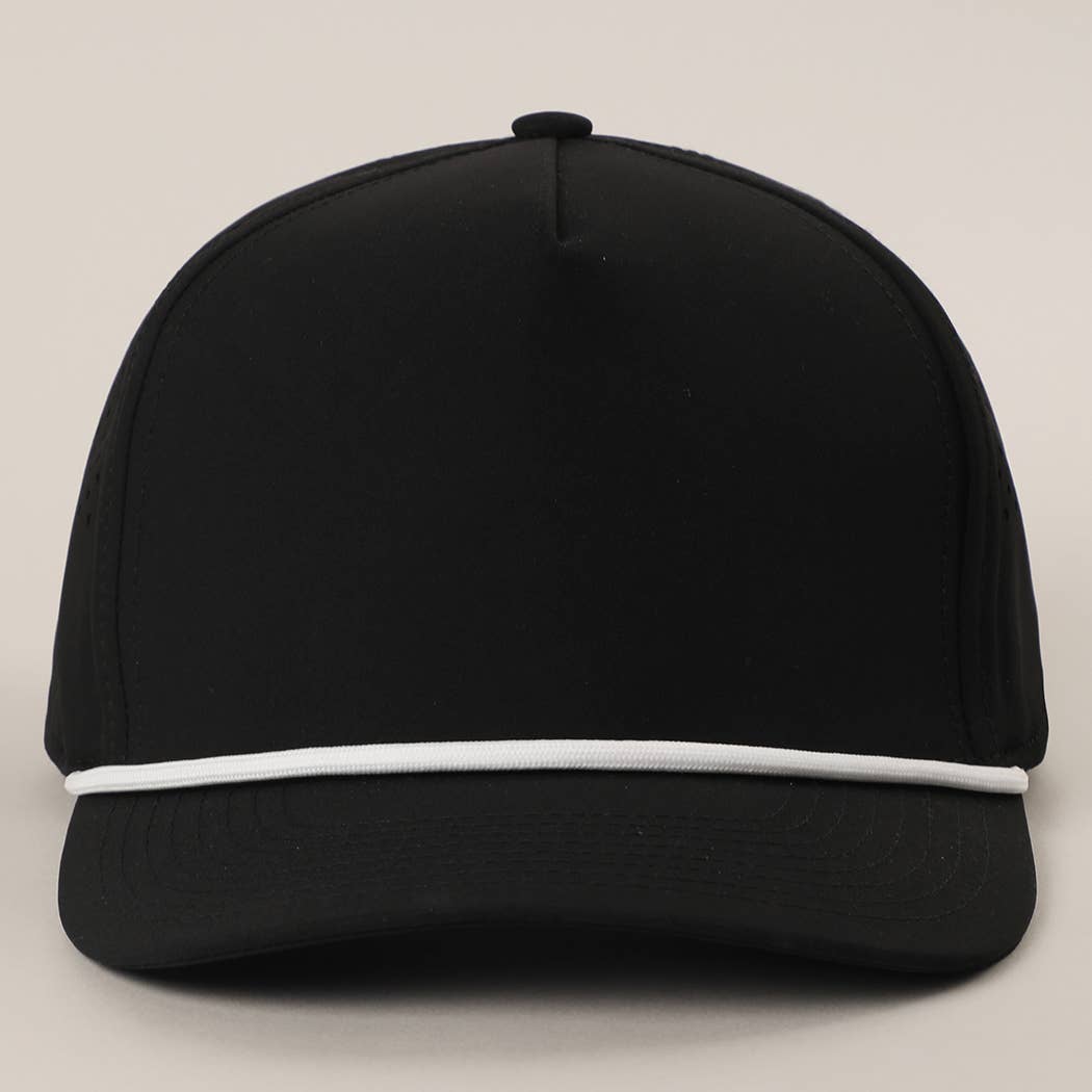 Solid Color 5 Panel Premium Materials Trucker Hat: WHITE/BLACK / One Size