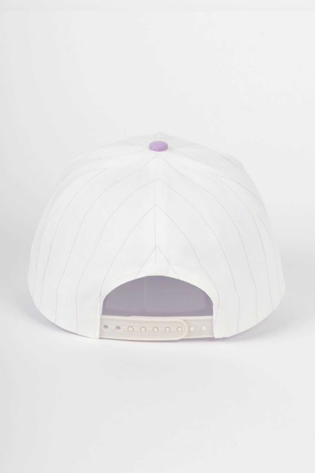 Pinstripe Two-Tone Baseball Cap: Black