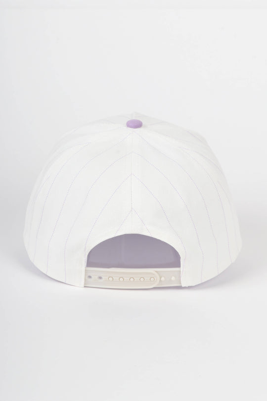 Pinstripe Two-Tone Baseball Cap: Black