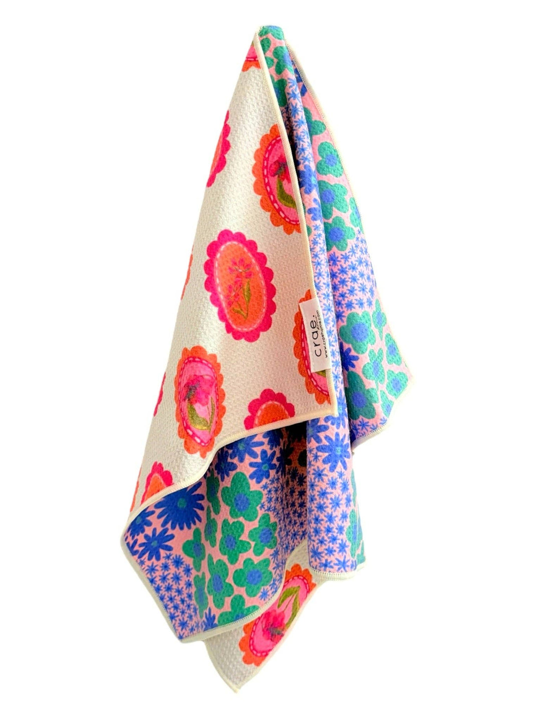 Marilyn: Reversible Hand Towel: Cream/Purple / 19x29 / Hand Towel