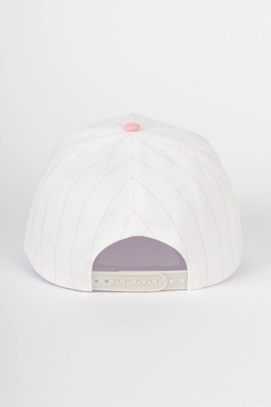Pinstripe Two-Tone Baseball Cap: Black