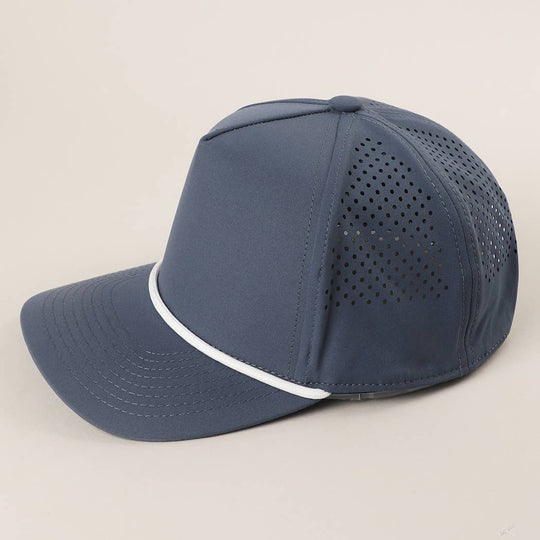 Solid Color 5 Panel Premium Materials Trucker Hat: WHITE/BLACK / One Size