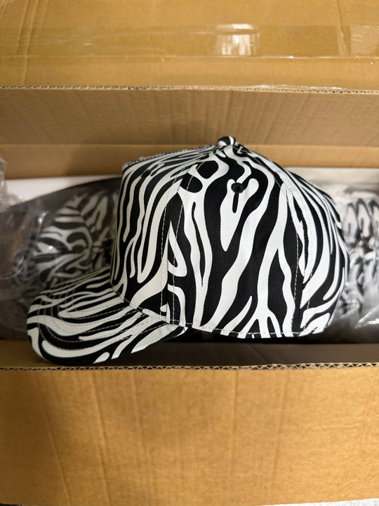 Blank Zebra Trucker Hat