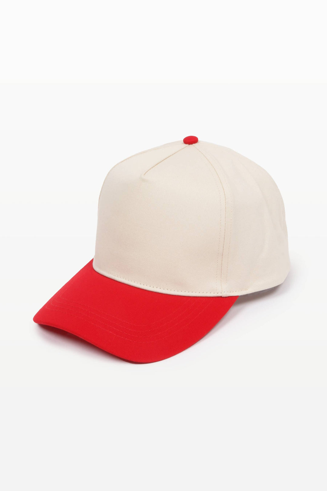 5 Panel Cotton Two-Tone Caps: Pink