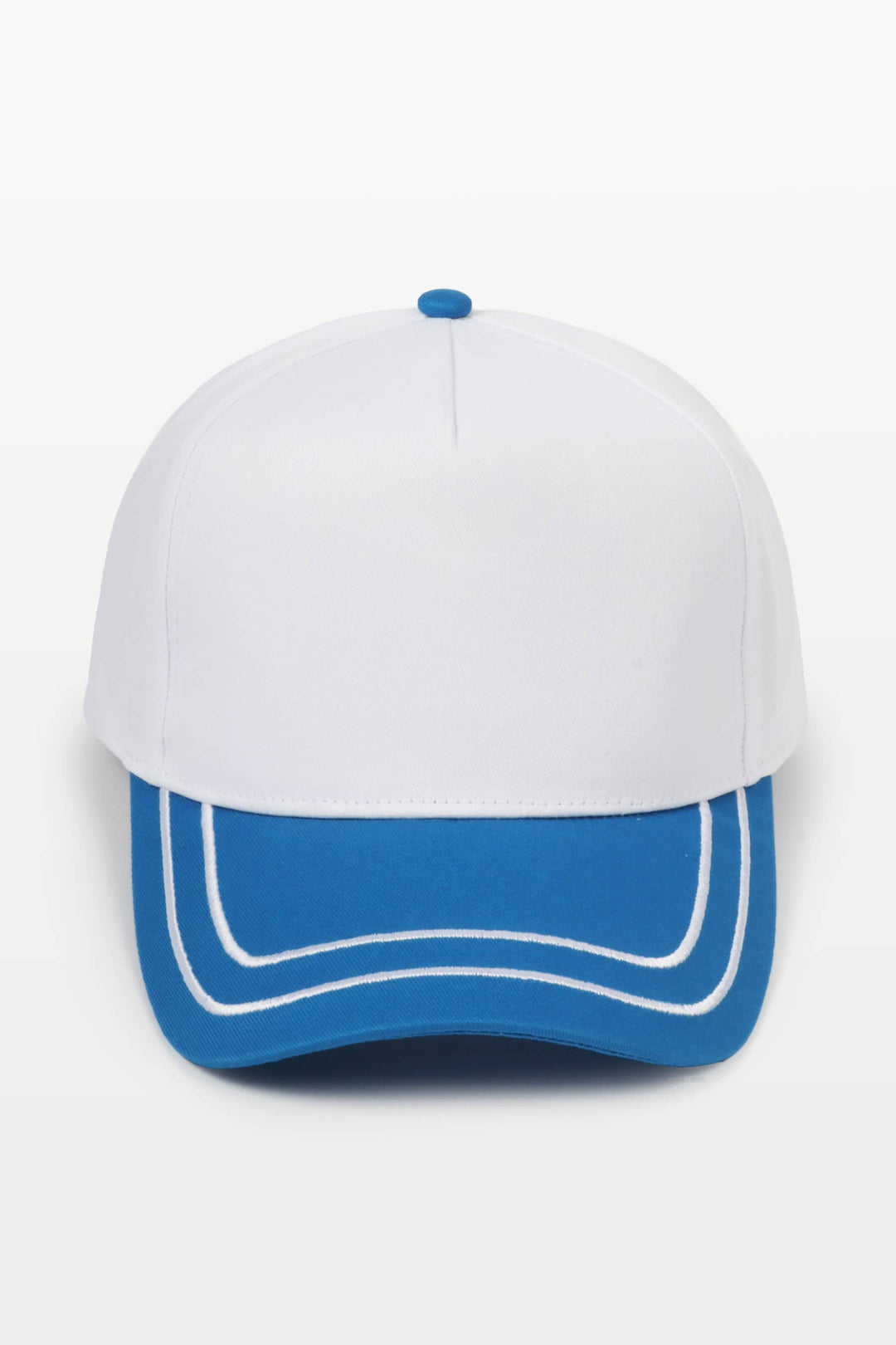 Retro Stripe Brim Two Tone 5-Panel Cap: Yellow