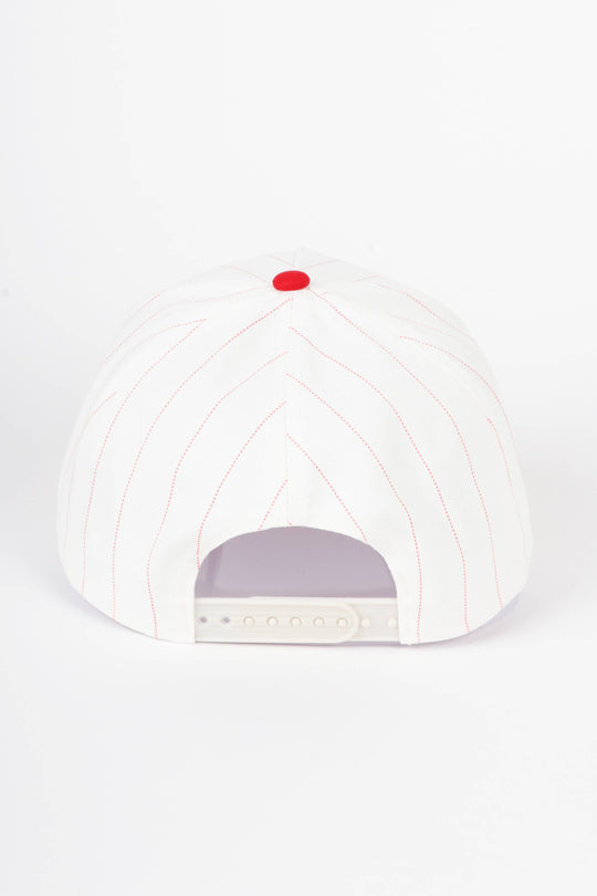 Pinstripe Two-Tone Baseball Cap: Black