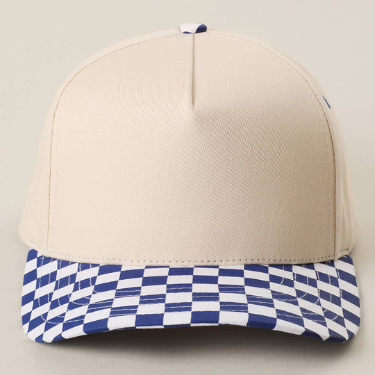 CHECKERBOARD Brim Two-Tone Trucker Hat: PUP / ONE SIZE