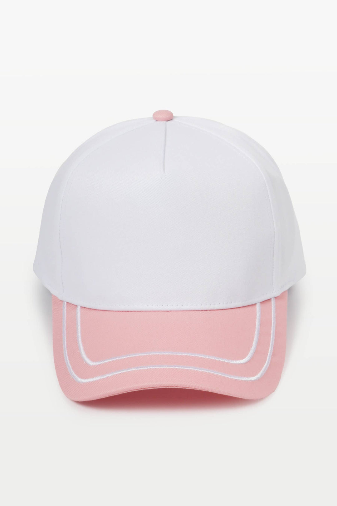 Retro Stripe Brim Two Tone 5-Panel Cap: Yellow