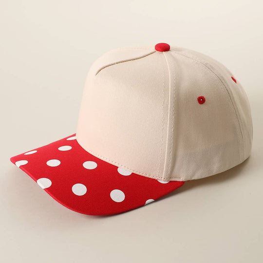 BIG POLKA DOT Brim Two-Tone Trucker Hat: BLK / One Size