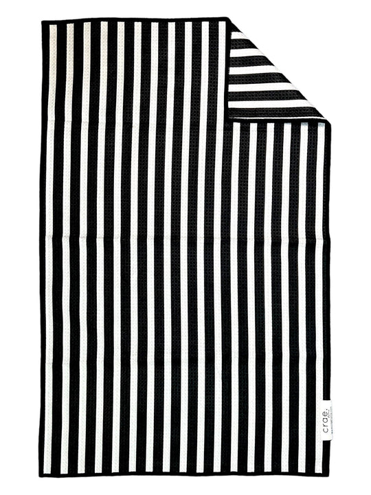 Black Licorice: Double-Sided Hand Towel: Black/White / 17x27 in / Hand Towel