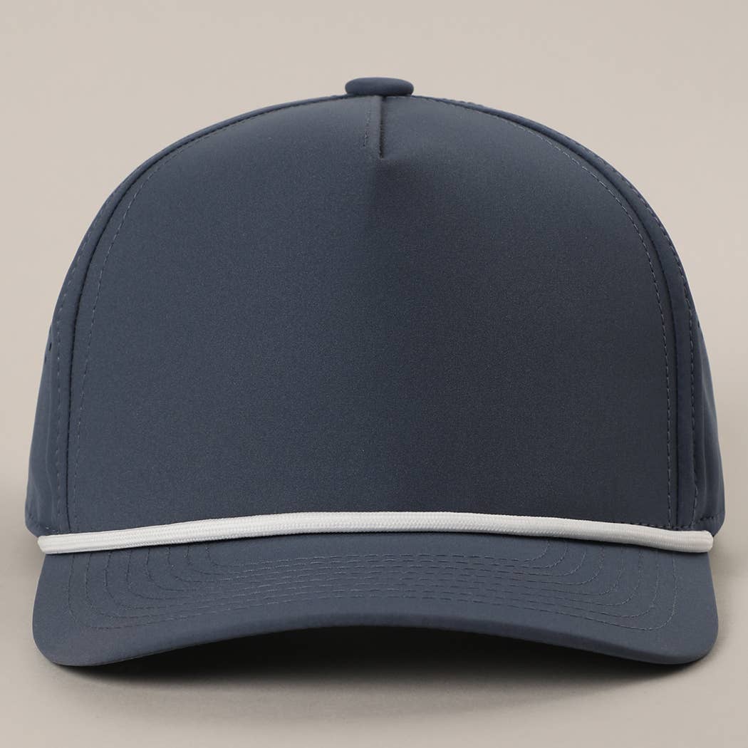 Solid Color 5 Panel Premium Materials Trucker Hat: WHITE/BLACK / One Size
