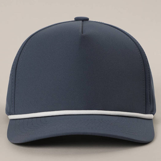 Solid Color 5 Panel Premium Materials Trucker Hat: WHITE/BLACK / One Size