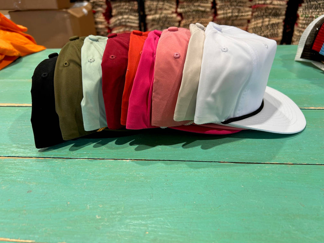 Vibes Retro Rope Hat- Hot Pink | Hat Bar | Blank Caps