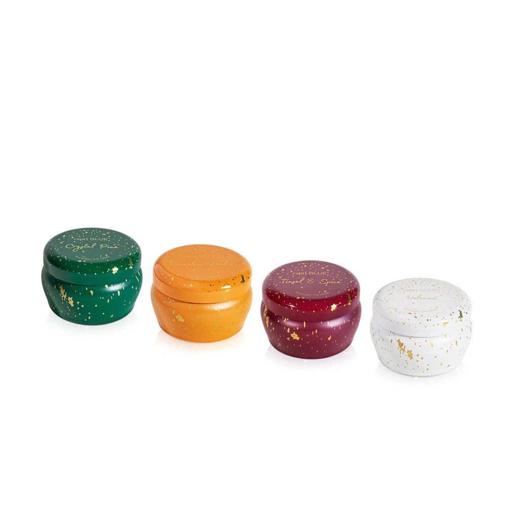 Capri BLUE Glimmer Holiday Gift Candle Set