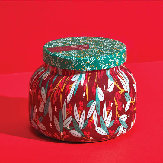 Capri BLUE Tinsel & Spice Holiday Pattern Play 19oz Candle