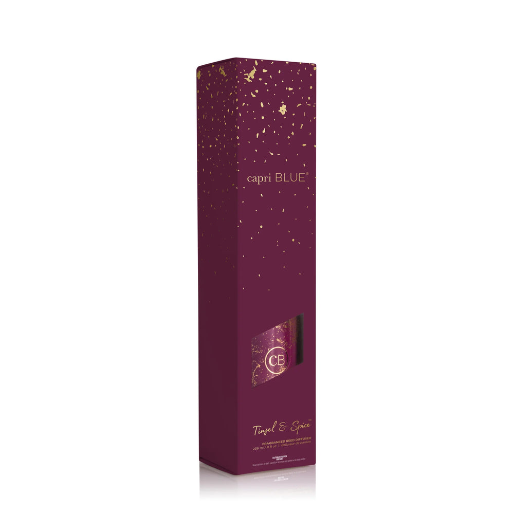 Capri BLUE Tinsel & Spice Glimmer Reed Diffuser